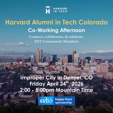 Cover Image for Harvard Alumni in Tech Colorado Co-Working Afternoon