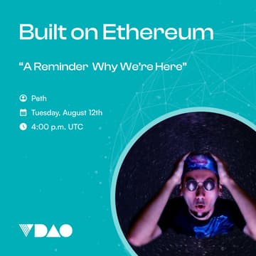 Cover Image for X Spaces "Built on Ethereum"