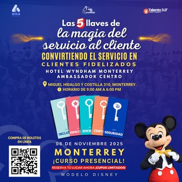 Cover Image for Las 5 Llaves de la Magia del Servicio al Cliente en Monterrey
