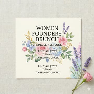 Cover Image for Women Founders' Brunch: Spring Series