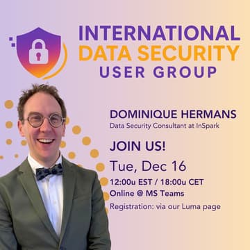 Cover Image for December Session | Intl Data Security User Group