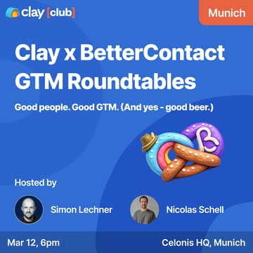 Cover Image for Clay Club MUC: Clay x BetterContact: GTM Roundtable