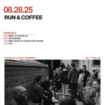 Cover Image for Morning Run & Coffee: 831 x Tech Thursday