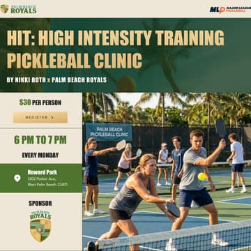 Cover Image for HIT: High Intensity Training Pickleball 10 Week Program w/ Nikki Roth x Palm Beach Royals