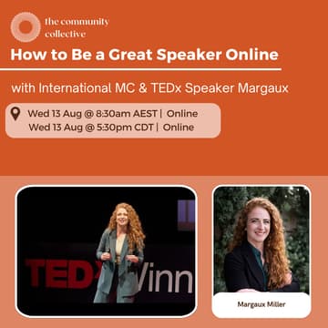 Cover Image for 🏵 How to Be a Great Speaker Online Workshop