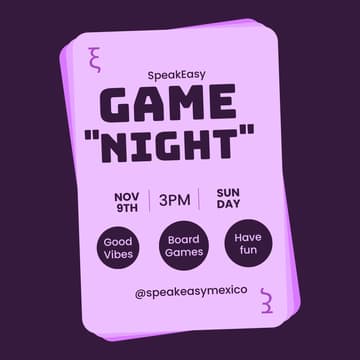 Cover Image for SpeakEasy ξ - Game Night w/ 🍷