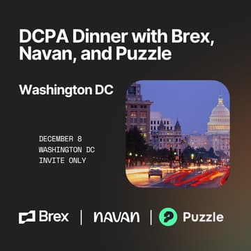 Cover Image for DCPA Dinner with Brex, Navan, and Puzzle