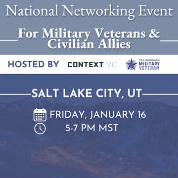 Cover Image for National Networking Event for Military Veterans & Civilian Allies