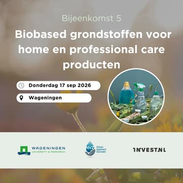 Cover Image for KoM bijeenkomst 5: biobased grondstoffen voor home en professional care producten