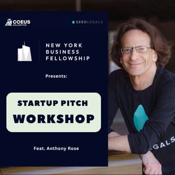 Cover Image for Founder Factor: Startup Pitch Workshop with Anthony Rose