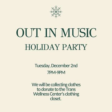 Cover Image for Out In Music Holiday Party