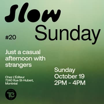 Cover Image for Slow Sunday no. 20 – Chez L'Éditeur