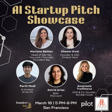 Cover Image for AI Startup Pitch Showcase @ Pilot.com