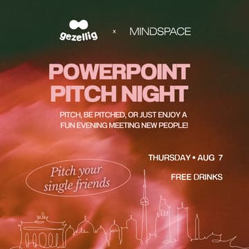 Cover Image for 💘 powerpoint pitch night for your single friends (+ free drinks)