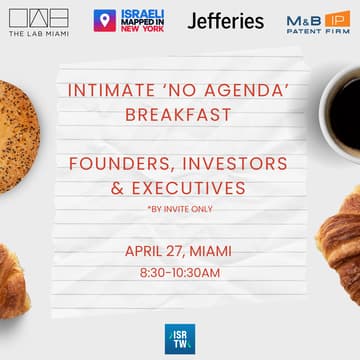 Cover Image for Welcome Breakfast: Intimate 'No Agenda' Breakfast: Founders, Investors & Executives