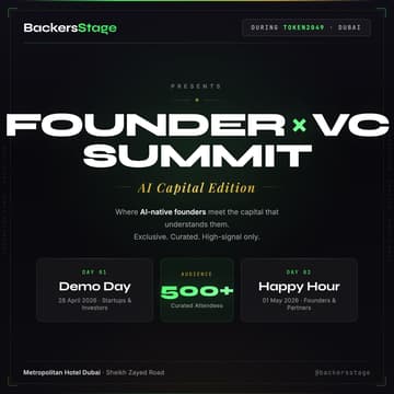 Cover Image for Founder x VC Summit: AI Capital Edition | Demo Day |  Token2049 Week 🇦🇪
