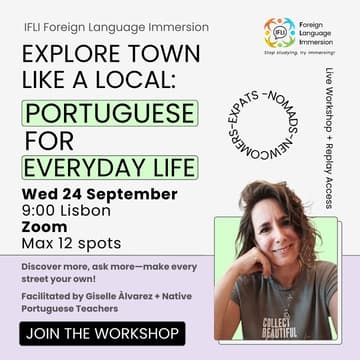 Cover Image for 💬 Portuguese for Everyday Life: Explore Town like a Local - Discover more, ask more—make every street your own!