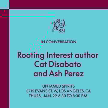 Cover Image for Cat Disabato, author of Rooting Interest, in conversation with Ash Perez
