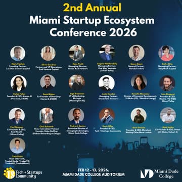 Cover Image for 2nd Annual Miami Startup Ecosystem Conference 2026 @ Miami Dade College Auditorium - Downtown Miami