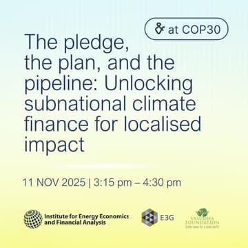 Cover Image for The pledge, the plan, and the pipeline: Unlocking subnational climate finance for localised impact