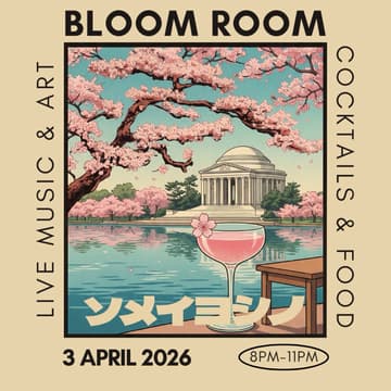 Cover Image for 🌸 BLOOM ROOM 🌸 Cherry blossoms, but make it jazz. | PubKey DC