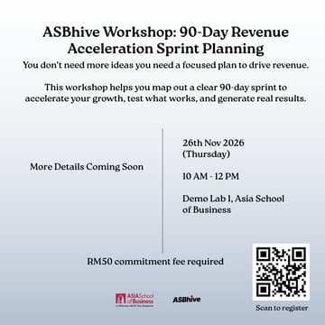 Cover Image for ASBhive Workshop : 90-Day Revenue Acceleration Sprint Planning