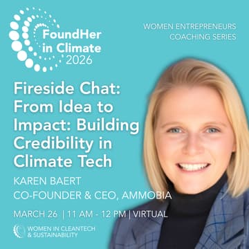 Cover Image for FoundHer in Climate 2026: From Idea to Impact — Building Credibility in Climate Tech