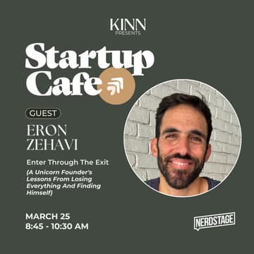 Cover Image for Startup Cafe: Enter Through The Exit (A Unicorn Founder's Lessons From Losing Everything And Finding Himself)
