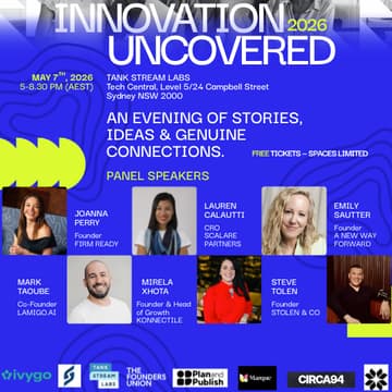 Cover Image for Innovation Uncovered: An evening of stories, ideas & genuine connections