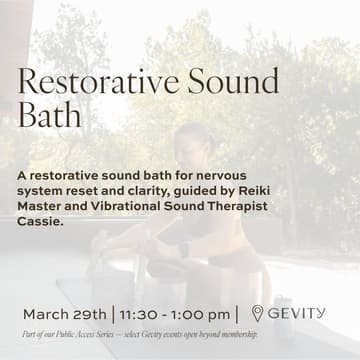 Cover Image for Restorative Sound Bath at Gevity