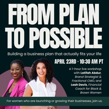 Cover Image for From Plan to Possible: Building a Business Plan That Actually Fits Your Life