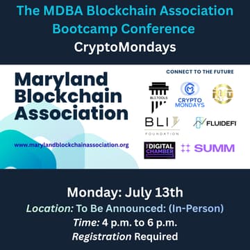 Cover Image for MDBA Blockchain Bootcamp Conference & CryptoMondays