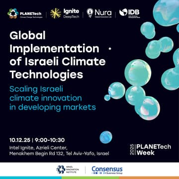 Cover Image for Global Implementation of Israeli Climate Technologies