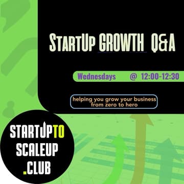 Cover Image for StartUp GROWTH Q&A  162
