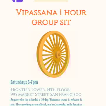 Cover Image for Weekly Vipassana Group Sit - Open Registration