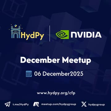 Cover Image for HydPy Collaborates with NVIDIA December Meetup | December -2025