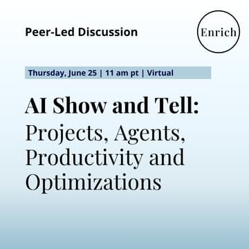 Cover Image for AI Show and Tell: Projects, Agents, Productivity and Optimizations