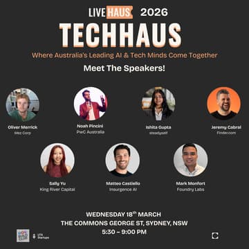 Cover Image for TechHaus Sydney · March 2026: Where Australia’s Leading AI & Tech Minds Come Together
