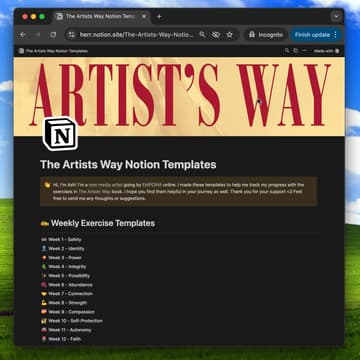 Cover Image for we're doing the artists way (together) - week 2