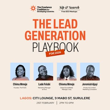 Cover Image for The FCDC Sip & Search Marketing Meetup Lagos