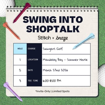 Cover Image for Swing Into Shoptalk with Braze & Stitch