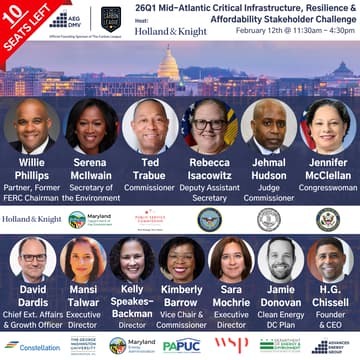 Cover Image for AEG Mid-Atlantic 26Q1 Critical Infrastructure, Resilience & Affordability Stakeholder Challenge