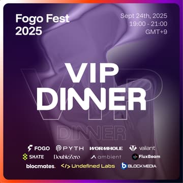 Cover Image for Pyth x Fogo VIP Dinner | KBW 2025