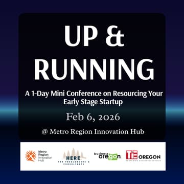 Cover Image for "UP & RUNNING"  A One-Day Mini Conference on Resourcing Your Early Stage Startup