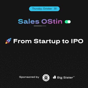 Cover Image for 🚀 Sales OStin. From Startup to IPO