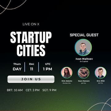 Cover Image for Startup Cities - Live on X