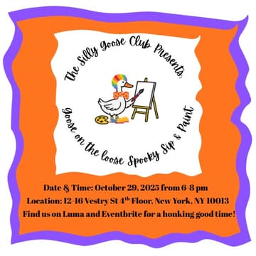 Cover Image for The Silly Goose Club Presents: Goose On The Loose Spooky Sip & Paint.