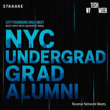 Cover Image for NYC University Founders ONLY Meet - #NYTechWeek — Reverse Network Meet