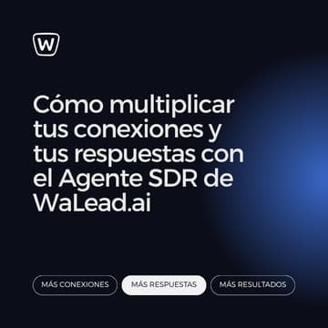 Cover Image for Cómo multiplicar tus conexiones y tus respuestas con el Agente SDR de WaLead