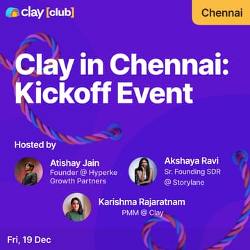 Cover Image for Clay in Chennai: Kickoff event